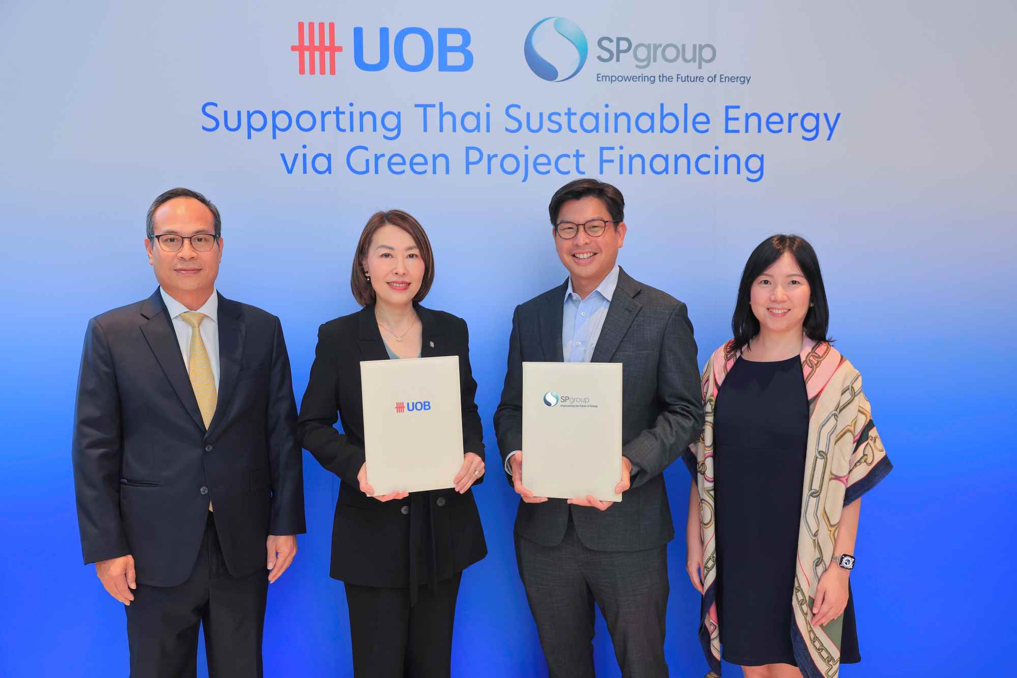ยูโอบี สนับสนุนการขยายธุรกิจโซลูชันพลังงานยั่งยืนของ SP Group ในประเทศไทย